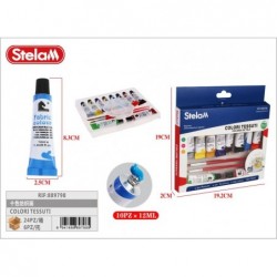 barva za tekstil 10*12ml