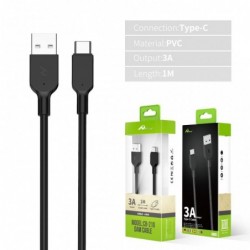 USB kabel tipe C 3A/1m