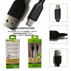USB kabel micro 1.5m/2.4A