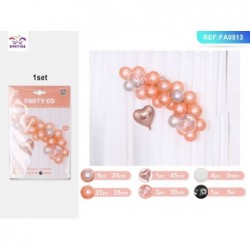 set baloni rose gold
